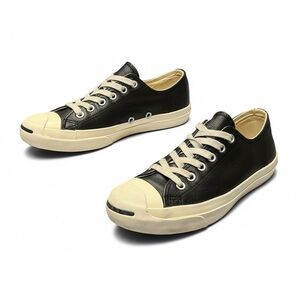 Converse Jack Purcell CP Leather Ox Black‎ White Low Top Sneakers 1S962 Mens 4